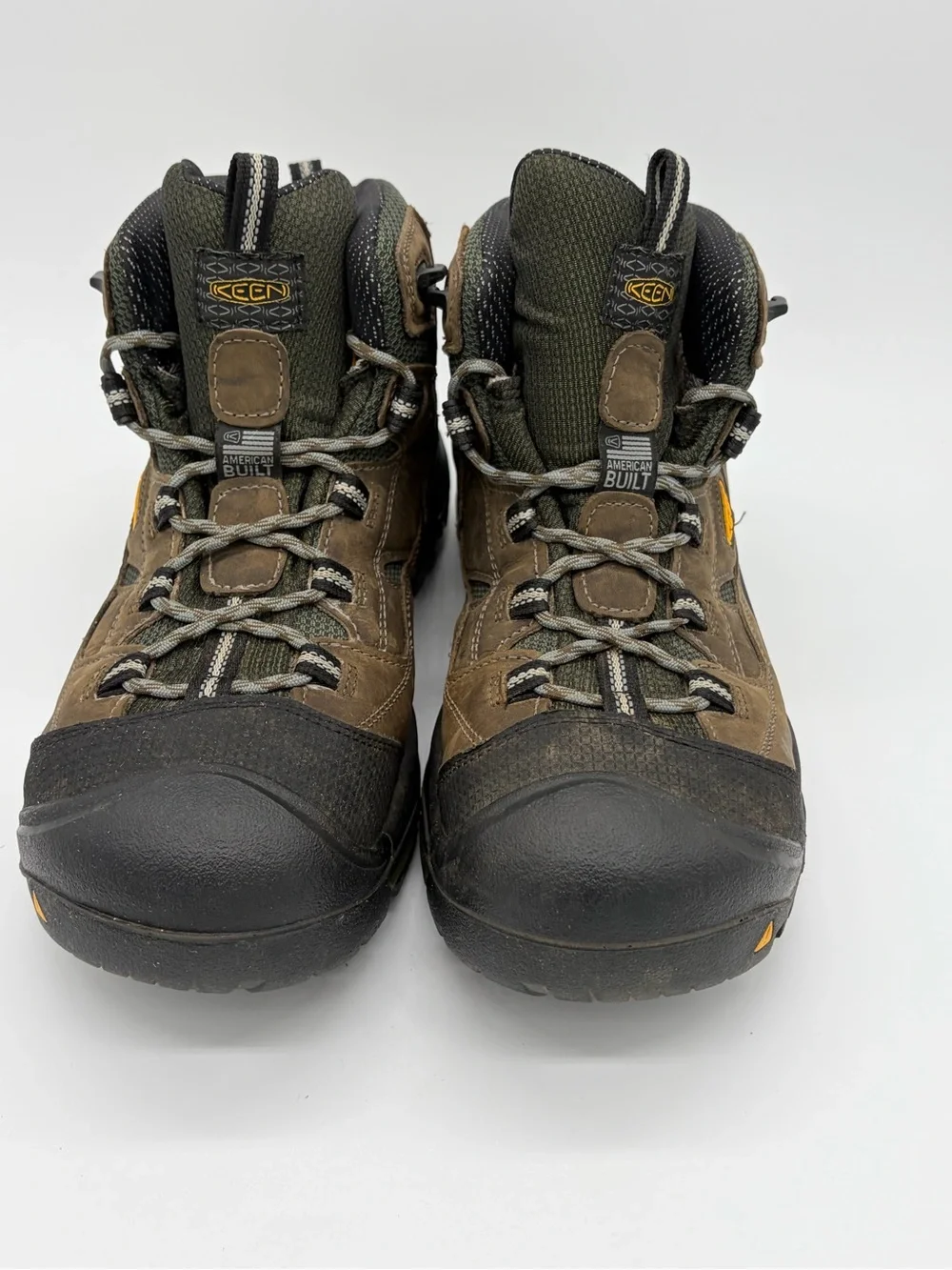 Keen Brown and Olive Waterproof Men's Steel Toe Work Boots